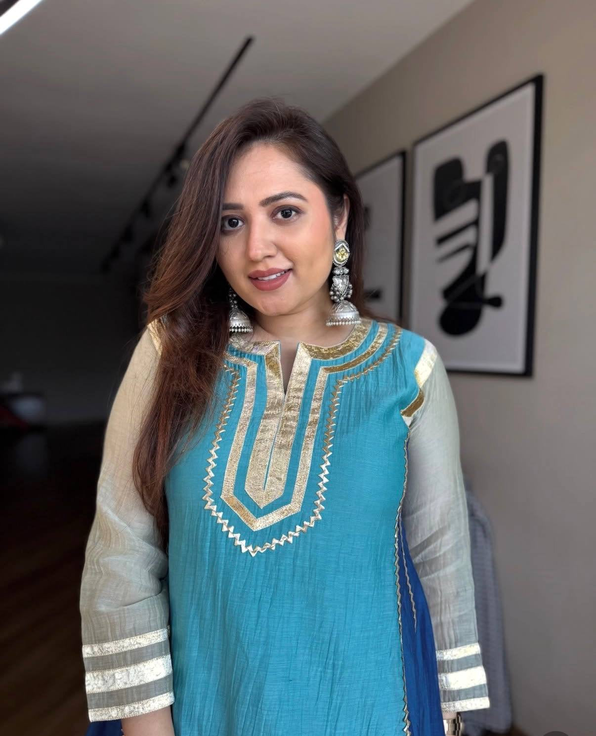 Celebrity Inspired Pure Chanderi Elegance Festive Luxe Kurta