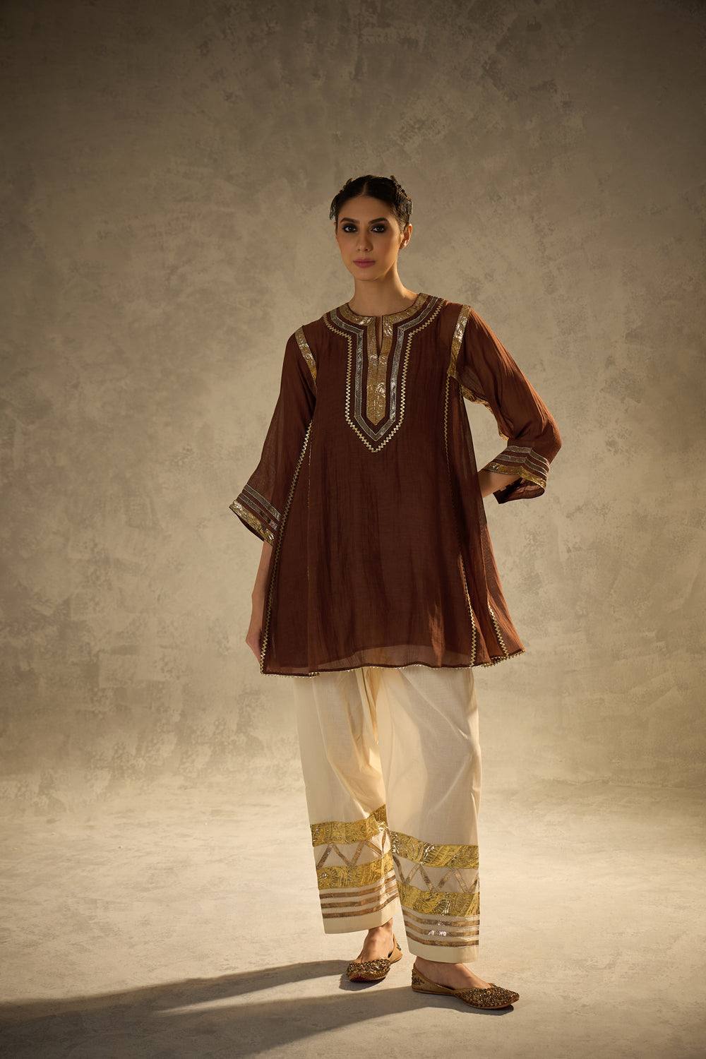 Celebrity Inspired Pure Chanderi Elegance Festive Luxe Kurta