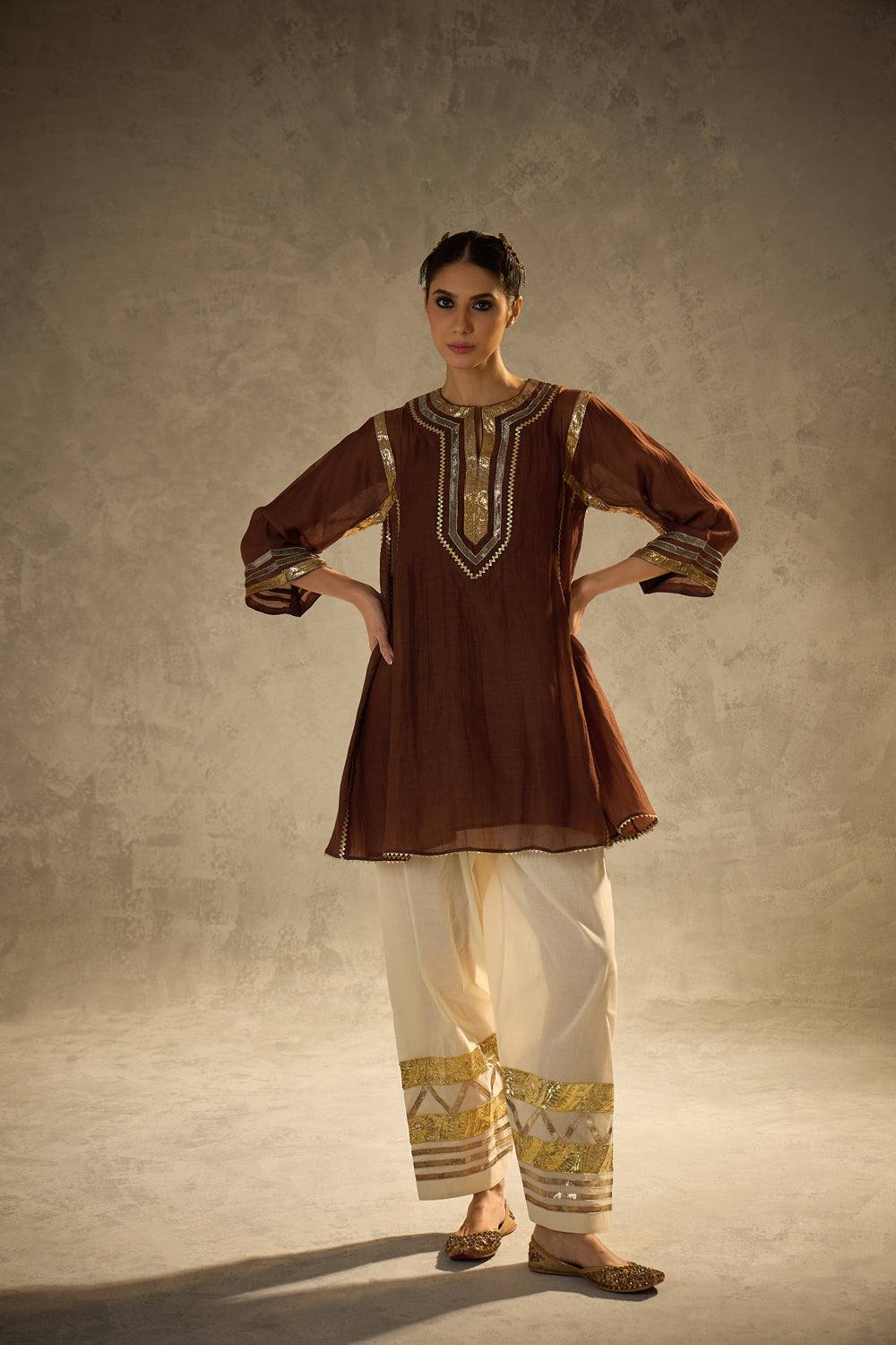 Celebrity Inspired Pure Chanderi Elegance Festive Luxe Kurta