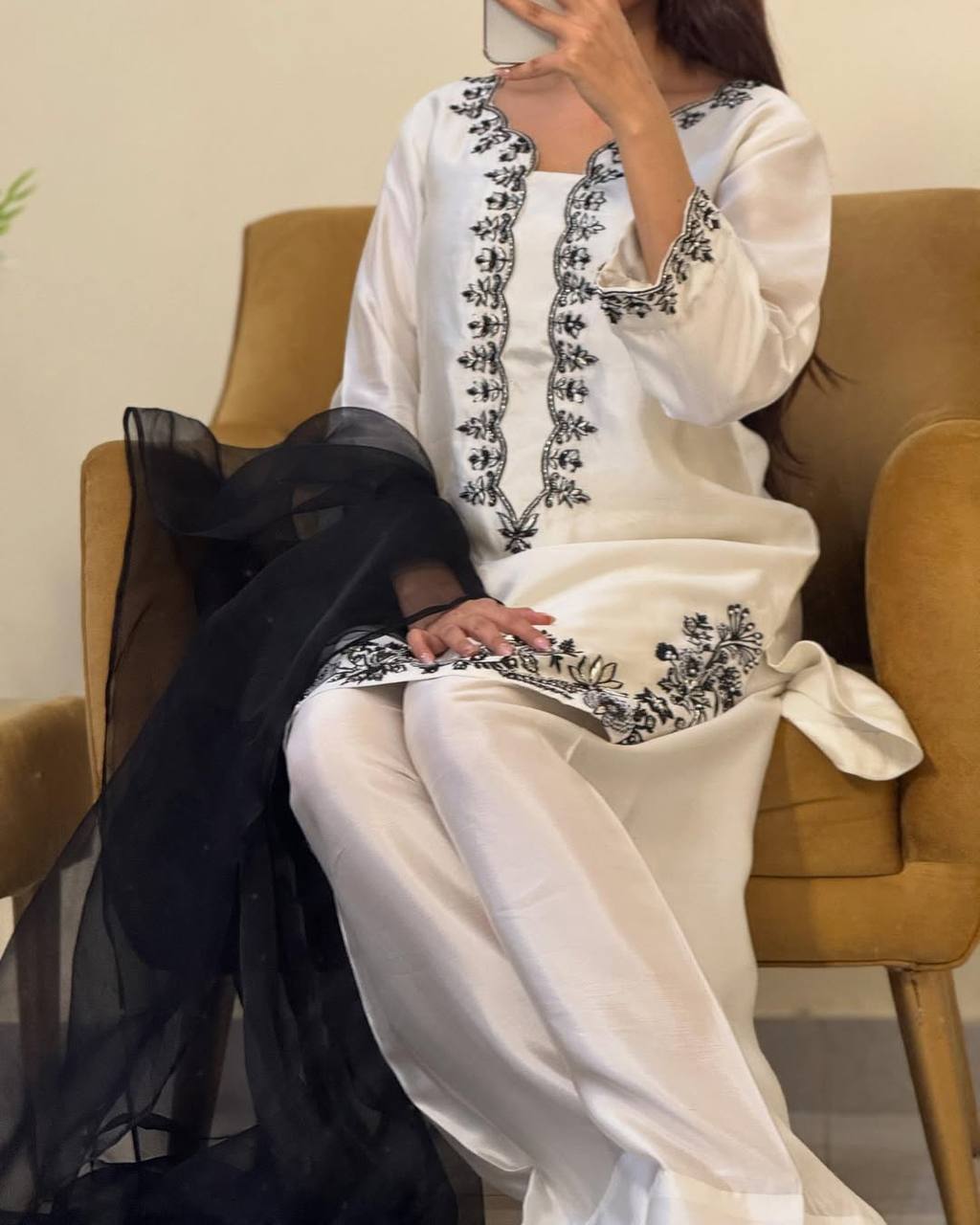 New Partywear Designer Kurta With Plazzo Set