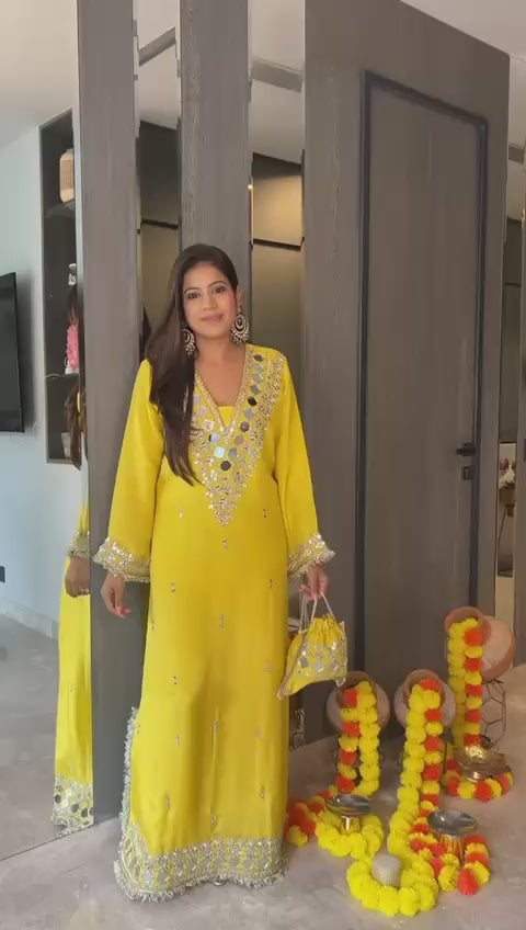 Shahana Handcrafted Mirror Kurta Set